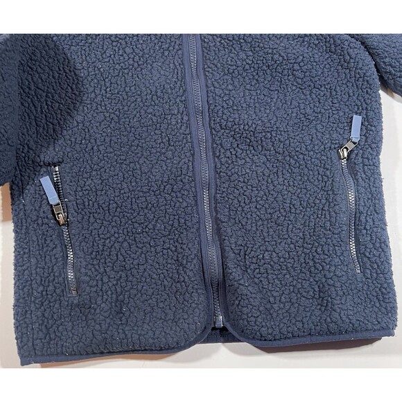 Patagonia Retro Pile Hoody Full Zip Navy Hooded Jacket Women's Small - Picture 4 of 11